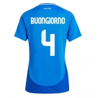 Fotbalové Dres Itálie Alessandro Buongiorno #4 Dámské Domácí ME 2024 Krátký Rukáv